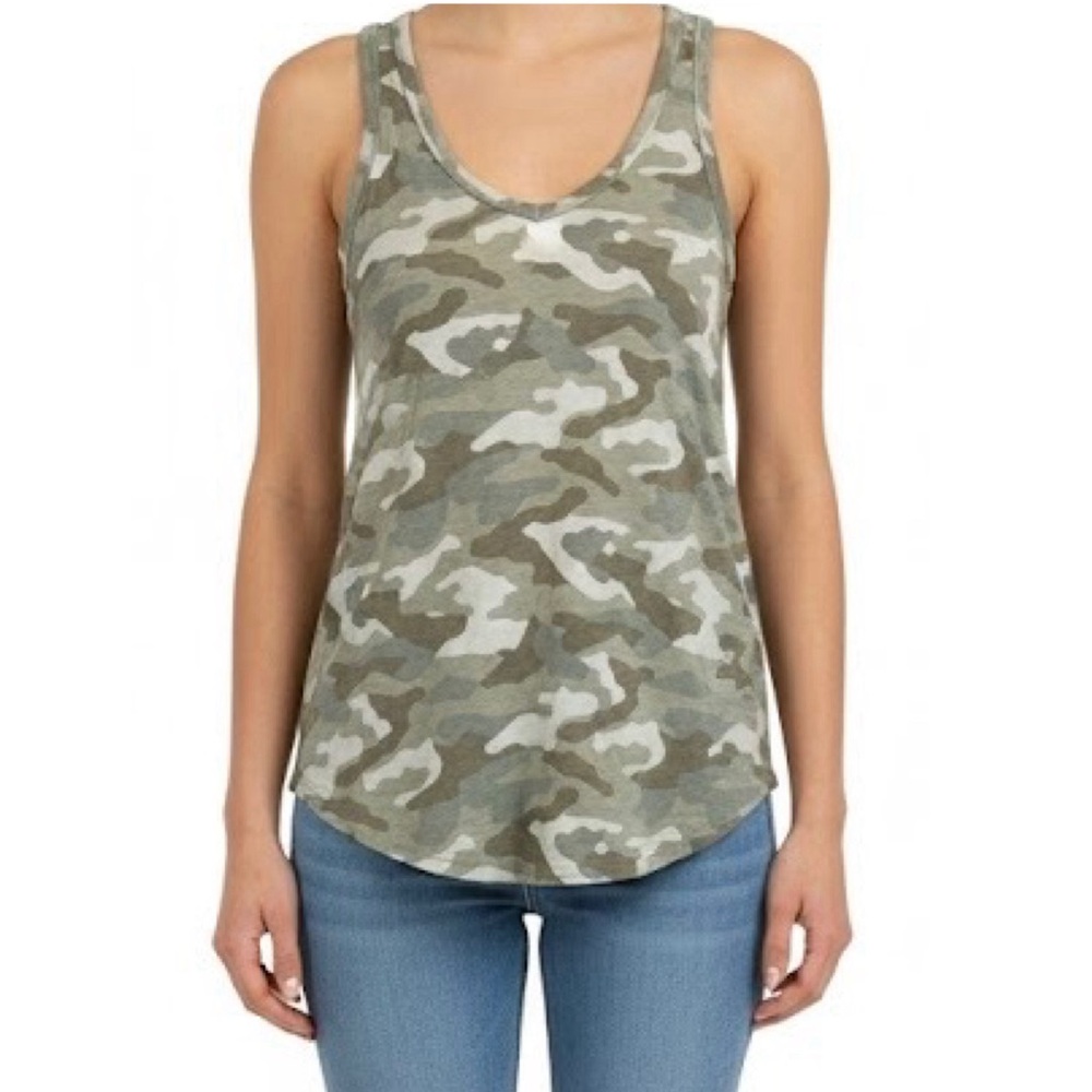 a.n.a. Camouflage V-Neck Tank Top (NWT) (Size: XS)